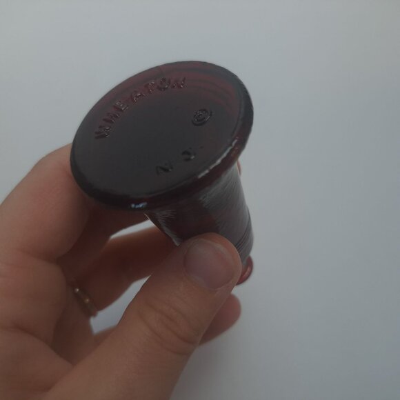 Wheaton NJ Liberty Bell Miniature Red Glass Bottle Collectible Vintage Embossed - Picture 8 of 11